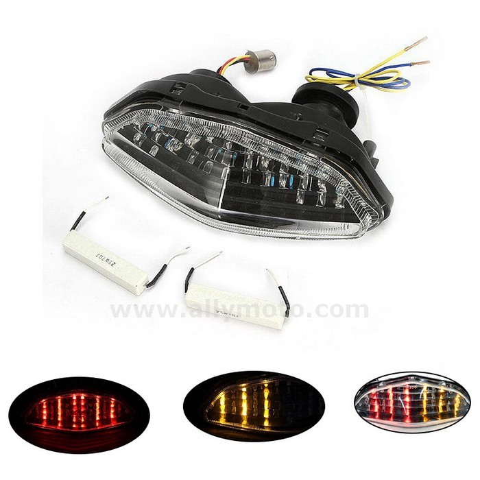 6 Led Brake Tail Light Integrated Motor Rear Lamp Amber Suzuki Dl 650 1000 V-Strom@3